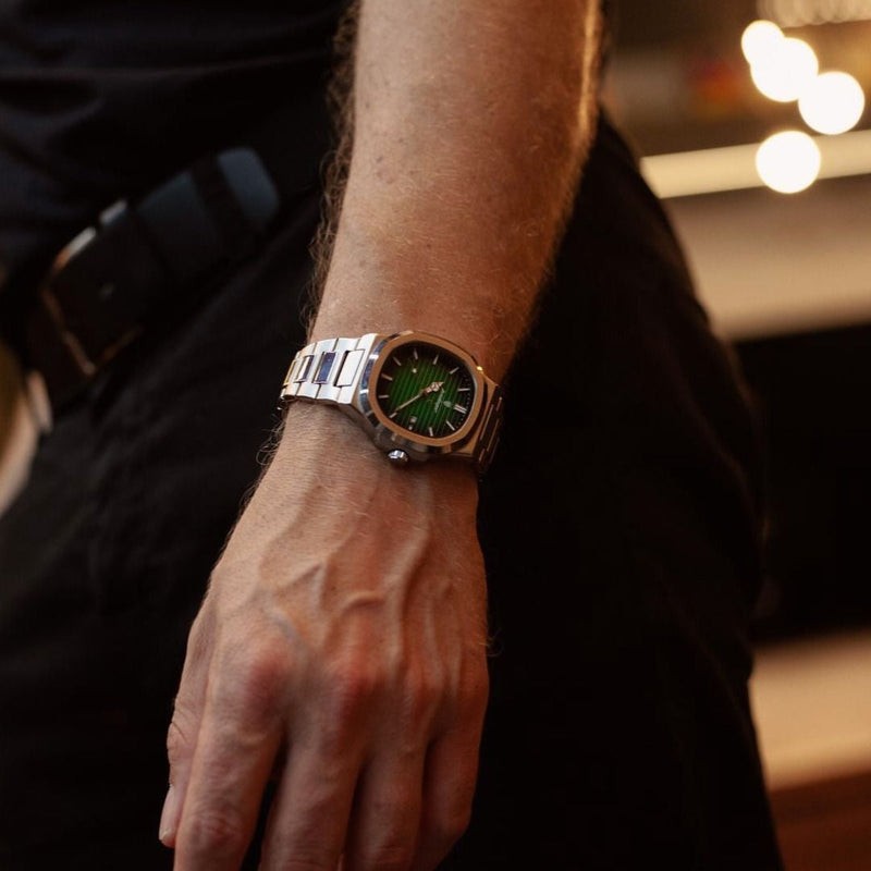 Reloj Orden 7® Prestige + Collar + Pulsera enchapados en oro