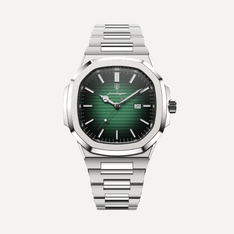 Reloj Orden 7® Prestige + Collar + Pulsera enchapados en oro